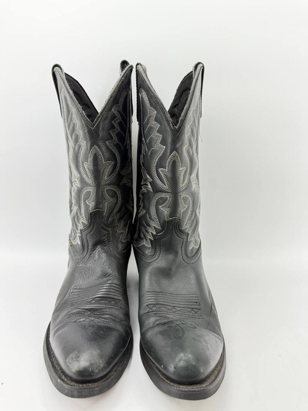 Laredo 68450 Men's Black Leather Western Cowboy Boots Size 10 EW Extra Wide